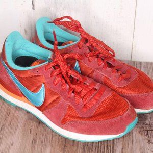 Nike 7.5 Berry Red Teal  Retro Sneakers 7.5